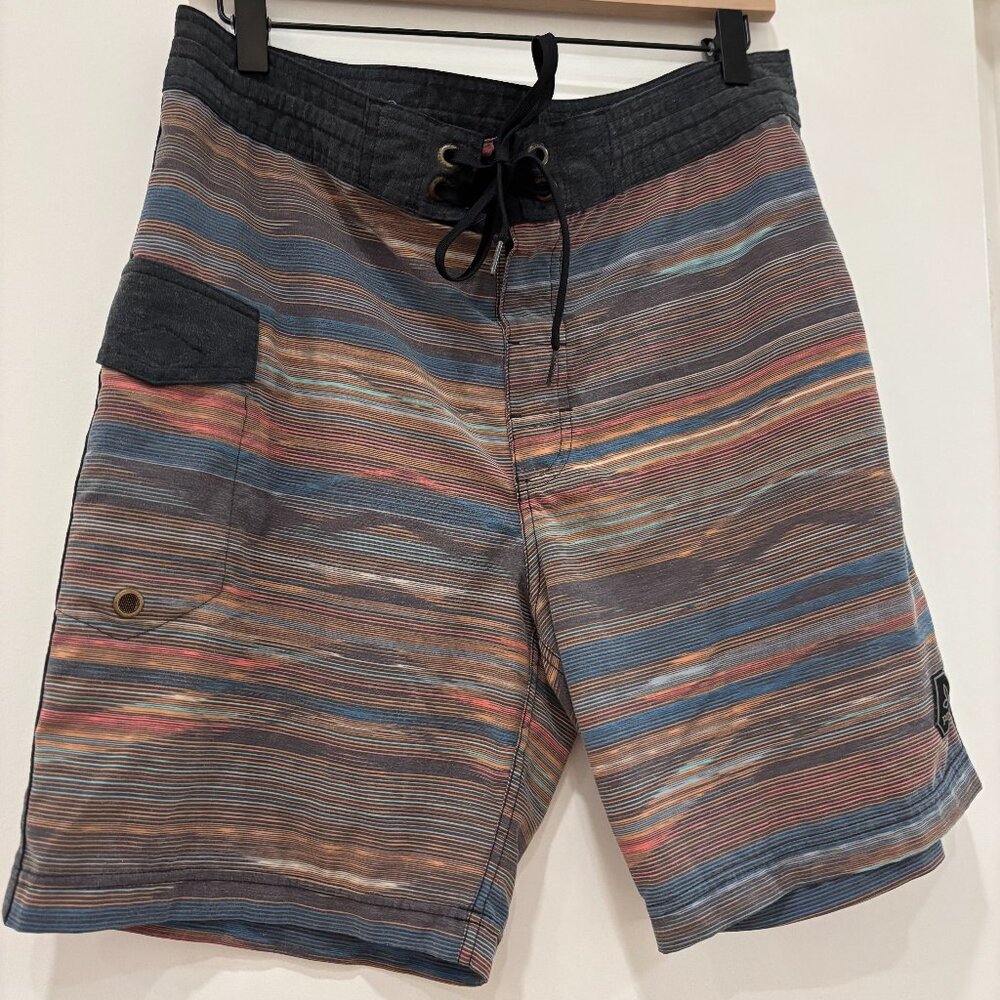 prAna men's boardshort size multicolored pocket surf swim yoga workout swim